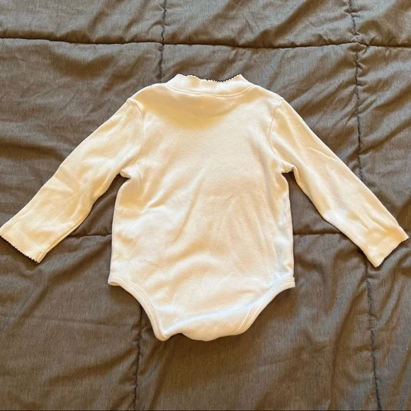 Vintage Bonnie Baby Frog Dress Set Size 24M Plaid Bow Preppy Mock Turtleneck - Picture 8 of 16